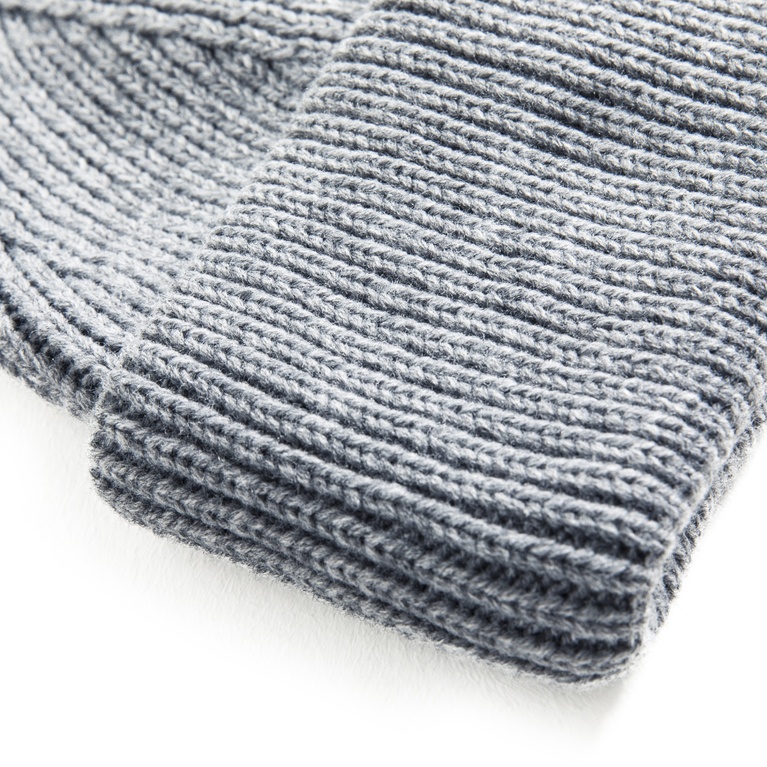 Rib-knit beanie "Bally" Dk Grey melange